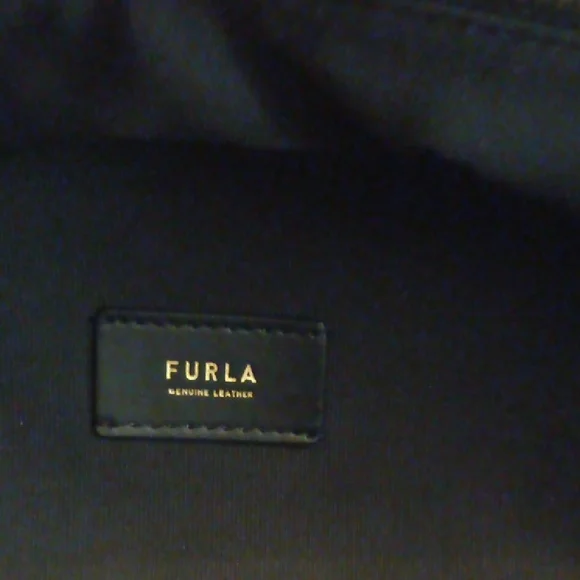 Furla Black Leather Backpack EUC - Picture 9 of 13